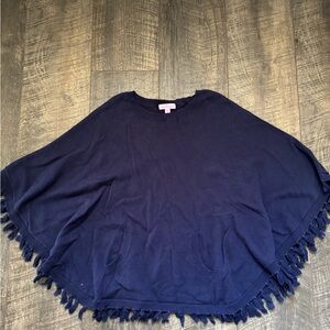 Lilly Pulitzer Navy Blue Boho Hani Cape Poncho